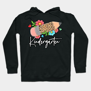 Kindergarten Teacher Leopard Pencil  school Teacher Hoodie